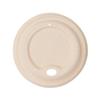 KARAT EARTH KE-BDL508N 80mm PFAS Free Bagasse Sipper Dome Lid for 8oz. Hot Cup, Natural - Case of 500 pcs view 2