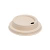 KARAT EARTH KE-BDL508N 80mm PFAS Free Bagasse Sipper Dome Lid for 8oz. Hot Cup, Natural - Case of 500 pcs view 4