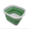 SAMMART 5.5L (1.4 Gallons) Collapsible Tub - Foldable Dish Tub - Portable Washing Basin - Space Saving Plastic Washtub (Grey/Dark Sea Green, 1) view 1