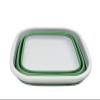 SAMMART 5.5L (1.4 Gallons) Collapsible Tub - Foldable Dish Tub - Portable Washing Basin - Space Saving Plastic Washtub (Grey/Dark Sea Green, 1) view 2