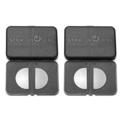 OKH 2 Pack Stick-on Reading Glasses Lens Adhesive Magnification Bifocal Lenses for Sunglasses Safety Goggles (+3.0)