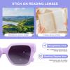 OKH 2 Pack Stick-on Reading Glasses Lens Adhesive Magnification Bifocal Lenses for Sunglasses Safety Goggles (+3.0) view 3