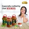 KITCHEN QUEEN NITA MEHTA Mango Pickle | Aam Ka Achar | Made with Pure and Organic Oil and Mango Mango Pickle (MANGO PICKLE, 1KG) view 3