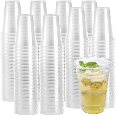 Frcctre 400 Pack 10 oz Clear Plastic Cups, Disposable Plastic Cold Party Drinking Cups Tumblers for Party, Picnic, BBQ, Travel and Events