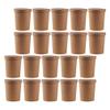 Cabilock 25sets Disposable Kraft Paper Soup Containers with Lids for Takeout for Porridge Soup and Ice Storage view 1