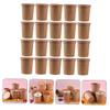 Cabilock 25sets Disposable Kraft Paper Soup Containers with Lids for Takeout for Porridge Soup and Ice Storage view 3