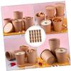 Cabilock 25sets Disposable Kraft Paper Soup Containers with Lids for Takeout for Porridge Soup and Ice Storage view 4