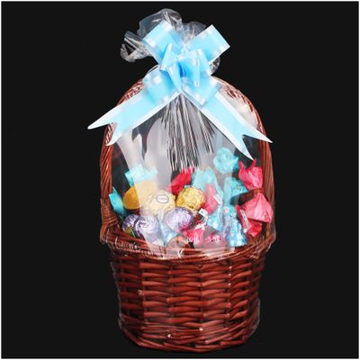AOUKAR Shrink Wrap Bags, 10Pcs 17x24 Inch PVC Heat Shrink Bags, Clear Cellophane Wrap for Gift Baskets, Food Items, and Presents, Perfect for Various Occasions