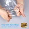AOUKAR Shrink Wrap Bags, 10Pcs 17x24 Inch PVC Heat Shrink Bags, Clear Cellophane Wrap for Gift Baskets, Food Items, and Presents, Perfect for Various Occasions view 2