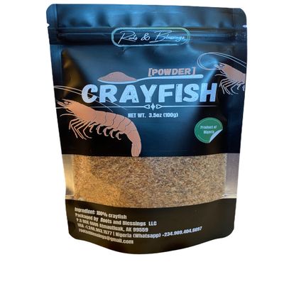 African Dried Crayfish used for seasoning. Freshwater wild-caught. 100% Natural (Powder)