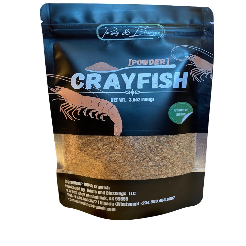 African Dried Crayfish used for seasoning. Freshwater wild-caught. 100% Natural (Powder)