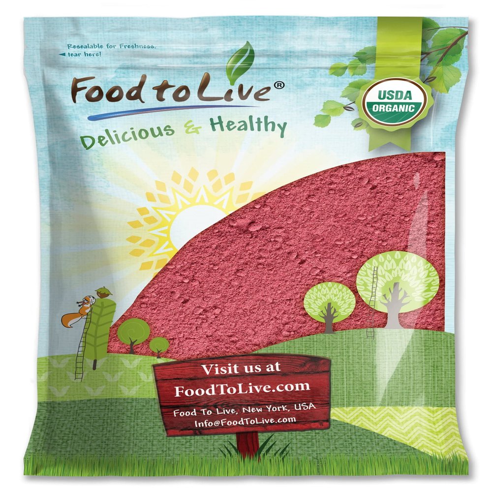 Food to Live Organic Freeze-Dried Strawberry Powder, 10 Pounds  Non-GMO, 100% Pure, No Additives, Vegan, Bulk. Easy to Mix. Rich in Vitamin C, Dietary Fiber. Great for Smoothies, Shakes, Baking