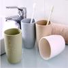 4PCS Toothbrush Cup, Plastic Tooth Brush Organizer Cup, Multifunctional Toothbrush Cup(Beige, Light Pink, Light Green, Light Gray) view 2