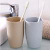 4PCS Toothbrush Cup, Plastic Tooth Brush Organizer Cup, Multifunctional Toothbrush Cup(Beige, Light Pink, Light Green, Light Gray) view 3