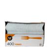 Nicole Fantini Disposable Kitchen Selection Plastic White | Pack of 400 Forks, Heavy Duty Plastic Utensils for all occasion & Parties, Heavy Duty Plastic Utensils , 400 Count (0640) view 1