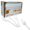 Nicole Fantini Disposable Kitchen Selection Plastic White | Pack of 400 Forks, Heavy Duty Plastic Utensils for all occasion & Parties, Heavy Duty Plastic Utensils , 400 Count (0640) view 2