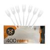 Nicole Fantini Disposable Kitchen Selection Plastic White | Pack of 400 Forks, Heavy Duty Plastic Utensils for all occasion & Parties, Heavy Duty Plastic Utensils , 400 Count (0640) view 3