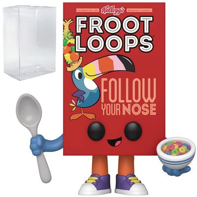 POP Ad Icons: Kelloggs - [Froot] Loops Cereal Box Funko Vinyl Figure (Bundled with Compatible Box Protector Case)