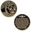 1 to 50 Year Twisted Tree of Life Sobriety Coin - Gold Plated AA Chips & Medallions - 22 Year Sobriety Coin - Black view 3