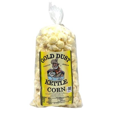 Gold Dust Kettle Corn | Kettle Corn | Sweet and Salty | Non GMO | Fresh Popped Popcorn | Kettle Popcorn | Made in Nebraska | 2.5 oz Bag | 4 Pack