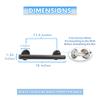 18 Skyline Grab Bars for Shower in 1.25 Dia | ADA Handicap Grab Bars for Wall in Oil Rubbed Bronze Finish | Made from 304 Stainless Steel & Holds up to 500 lbs view 3