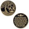 1 to 50 Year Twisted Tree of Life Sobriety Coin - Gold Plated AA Chips & Medallions - 15 Year Sobriety Coin - Black view 3