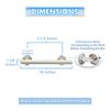 18 Skyline Grab Bars for Shower 1.25 Dia | ADA Handicap Grab Bars for Wall in Brushed Finish | Made from 304 Stainless Steel & Holds up to 500 lbs view 3