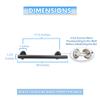24 Skyline Grab Bars for Shower in 1.25 Dia | ADA Handicap Grab Bars for Wall in Oil Rubbed Bronze Finish | Made from 304 Stainless Steel & Holds up to 500 lbs view 3
