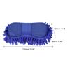 MECCANIXITY Chenille Wash Gloves Microfiber Washing Sponge Mitten Dry Duster for Daily Cleaning, Blue Pack of 2 view 2