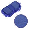 MECCANIXITY Chenille Wash Gloves Microfiber Washing Sponge Mitten Dry Duster for Daily Cleaning, Blue Pack of 2 view 4