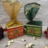 LOVENSPIRE Pack of 4 Small Potli Gift Box Decorative Net Ganesha Potli for Dry Fruits Jewelry Organizer Packing Return Gift Indian Wedding Mehndi Festival Favors Housewarming Gift view 3