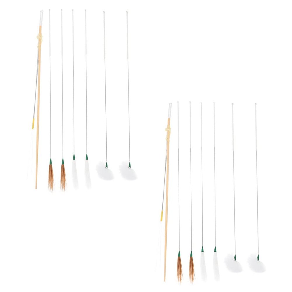 16pcs Plume Ear Picks Professional Cleaning Tools Handle Portable Ear Digging Spoons for Household Travel Use Easy to Clean and Massage