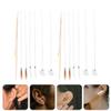 16pcs Plume Ear Picks Professional Cleaning Tools Handle Portable Ear Digging Spoons for Household Travel Use Easy to Clean and Massage view 4