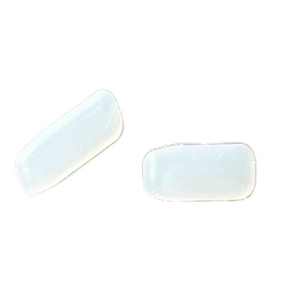 ExactFitt Replacement Silicon Rubber Nose Pads Buds for IC! IC Berlin Eye Prescription Glass Eyeglasses Frames (Milky White - 1 Pair)