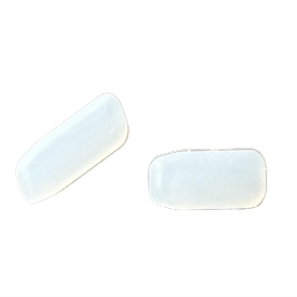 ExactFitt Replacement Silicon Rubber Nose Pads Buds for IC! IC Berlin Eye Prescription Glass Eyeglasses Frames (Milky White - 1 Pair)