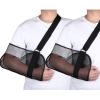 2 Pieces Mesh Arm Shoulder Sling Adjustable Shoulder Immobilizer for Shower Breathable Rotator Cuff Solution Lightweight Shoulder Sling for Shower Brace Black Arm Supports for Supporting Elbow Wrist view 1