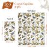 100PCS Guest Towels Disposable 3 Ply Paper Hand Napkins for Bathroom Spring Bird Napkins Everyday Decorative for Dinner Wedding Tea Party Table Anniversary Bridal Powder Room view 2