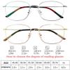 HEBEHO Reading Sunglasses Oversized Progressive Multifocal Photochromic Reading Glasses UV Resistant Oval Metal Frame Spring Hinge Reader for Men (Color : Gold, Size : 2.75x) view 4