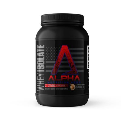 Alpha Nutrition Labs - Whey Isolate Protein, 2lbs - Chocolate Flavor - Supplement Dietary Fitness Edible Amino Muscle Optimum