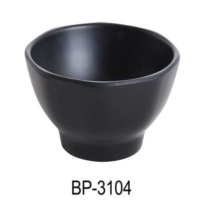 Yanco BP-3104 Black Pearl 4.5 in. Miso Soup Bowl, Black - 10 oz - Pack of 48