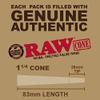 RAW Cones Classic 1 1/4 Size: 150 Pack Patented Slow Burning Pre Rolled Rolling Papers & Tips, All Natural Raw Paper, 84mm view 2