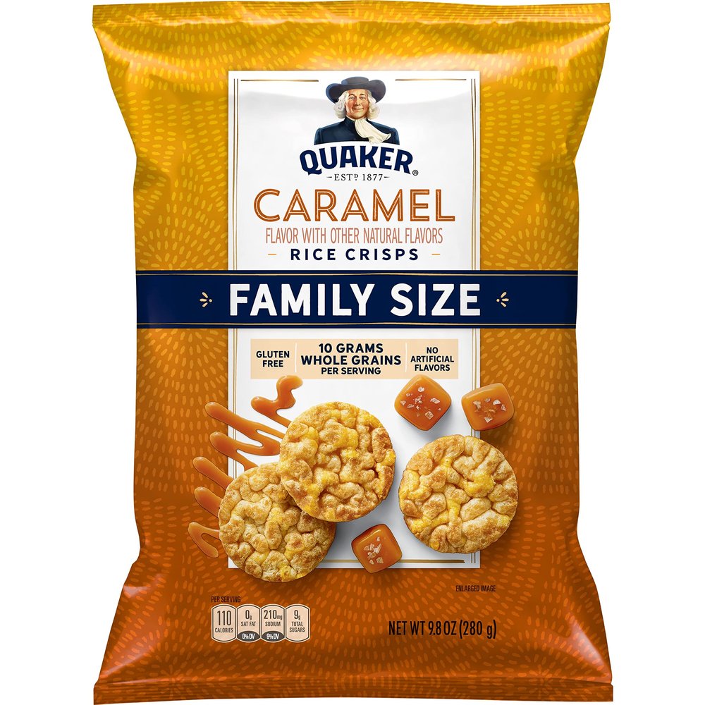 Quaker Rice Crisps Caramel, 9.8 Oz