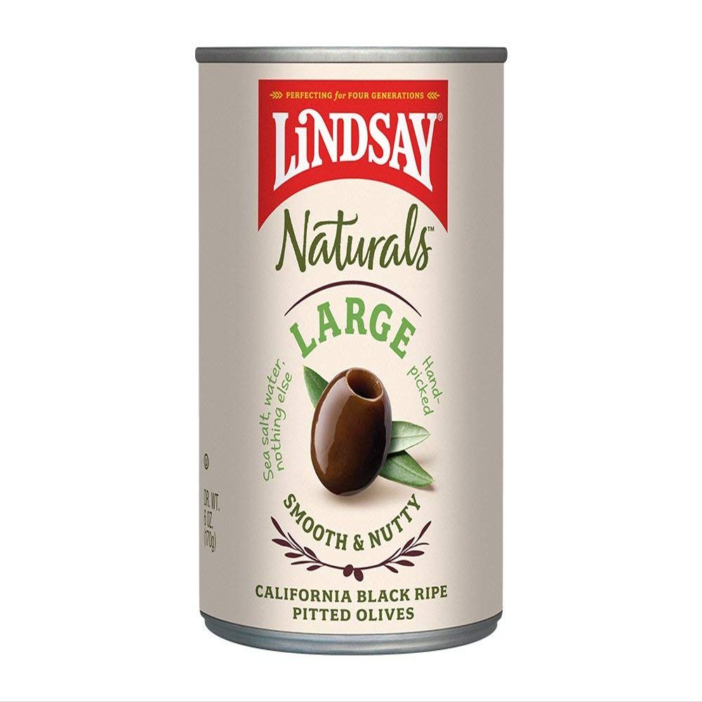 Lindsay Natural Black Olives 6/6 Oz (2.25 LBS)