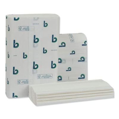 Boardwalk BWK6204 9 x 9.5 in. 1-Ply Structured Folded Towels White - Pack of 250 - Case of 16