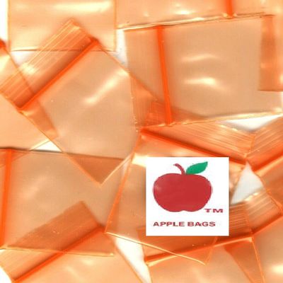10000 PACK APPLE BAGGIES MINI 2mil CLEAR BAGS 10,000 resealable plastic (1212 orange)