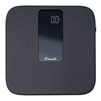 Escali ComfortStep Anti-Slip Digital Bathroom Scale for Body Weight with Removable Linen Platform Cover and High Capacity of 400 lb, Batteries Included