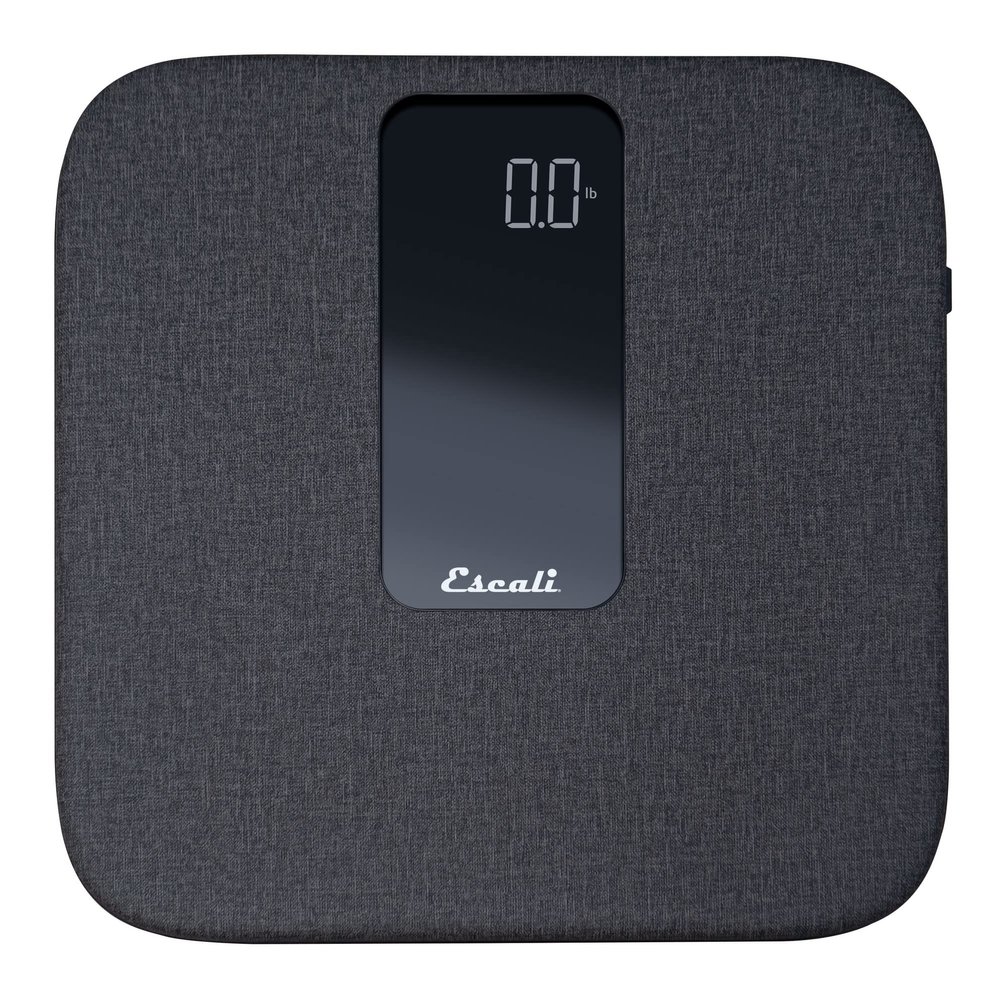 Escali ComfortStep Anti-Slip Digital Bathroom Scale for Body Weight with Removable Linen Platform Cover and High Capacity of 400 lb, Batteries Included