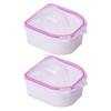 2 Pack Manicure Soak Bowls for Hands and Cuticles, White view 1