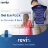 REVIX Large Ice Pack for Back and Shoulder Discomfort Relief, Reusable Gel Cold Pack for Full Back, Soft Plush Lining, Flexible and Long-Lasting, Navy view 2