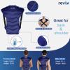 REVIX Large Ice Pack for Back and Shoulder Discomfort Relief, Reusable Gel Cold Pack for Full Back, Soft Plush Lining, Flexible and Long-Lasting, Navy view 4